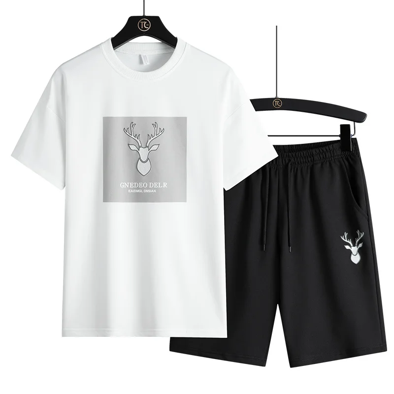 2024 Summer Fashion Casual Brand Men's Set Tracksuit Sportswear Track Suits Male Sweatsuit Short Sleeves T shirt 2 piece set
2024 Summer Fashion Casual Brand Men's Set Tracksuit Sportswear Track Suits Male Sweatsuit Short Sleeves T shirt 2 piece set