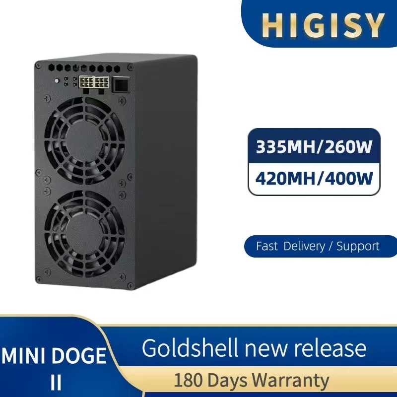 New Release Goldshell Mini Doge 2 Box mini doge II miner 420M±5% 400W form godlshell mini doge pro miner
New Release Goldshell Mini Doge 2 Box mini doge II miner 420M±5% 400W form godlshell mini doge pro miner