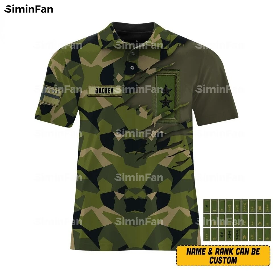 SWEDISH VETERAN SOLDIER ARMY CAMO 3D Full Printed Polo Shirts Men Female Top Summer Tee Short Sleeve Unisex Casual Streetwear
SWEDISH VETERAN SOLDIER ARMY CAMO 3D Full Printed Polo Shirts Men Female Top Summer Tee Short Sleeve Unisex Casual Streetwear