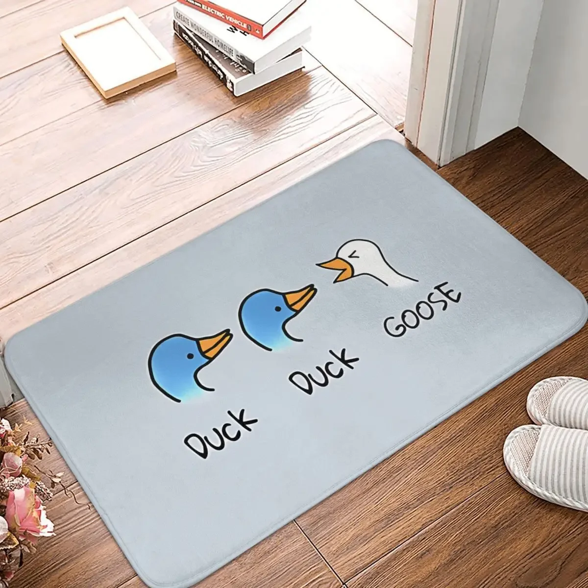 

Goose Goose Duck Game Non-slip Rug Doormat Living Room Mat Cute Essential Floor Carpet Welcome Decor