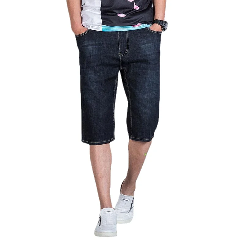 Summer Men's New Style Fashion Large Cotton Clothing Loose Casual Pure Color Straight Denim Calf-length Pants Plus Size 42 44 46
Summer Men's New Style Fashion Large Cotton Clothing Loose Casual Pure Color Straight Denim Calf-length Pants Plus Size 42 44 46