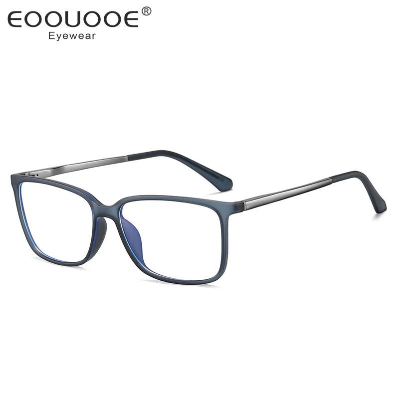 

TR90 Glasses Frame For Men Rectangle Metal Fashion Eyewear Myopia Reading Progressive Filte Blue Light Lenses Optical