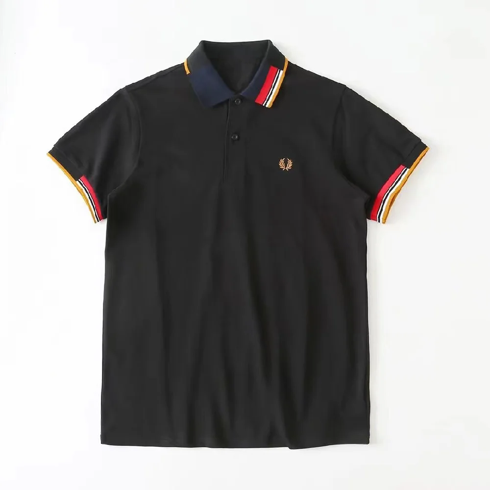 Wheat Embroidery Color Matching Short Sleeved Lapel Breathable Pure Cotton Slim Fitting Business Casual Polo Shirt
Wheat Embroidery Color Matching Short Sleeved Lapel Breathable Pure Cotton Slim Fitting Business Casual Polo Shirt