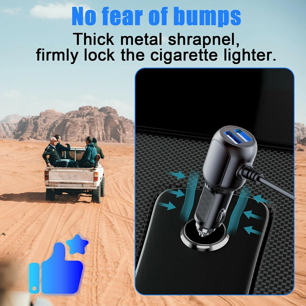 Durable Dash Cam Car Charger ABS 2in1 Multi-function 3.5m 5v Blue LED Light DVR Charging Cable Voltage Display
Durable Dash Cam Car Charger ABS 2in1 Multi-function 3.5m 5v Blue LED Light DVR Charging Cable Voltage Display