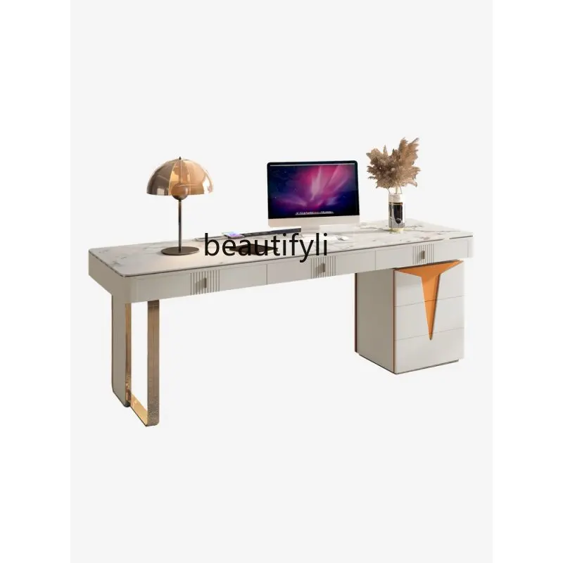 Modern Minimalist Stone Plate Desk Light Luxury Desk Designer Minimalist Computer Desk Home Writing furniture
Modern Minimalist Stone Plate Desk Light Luxury Desk Designer Minimalist Computer Desk Home Writing furniture