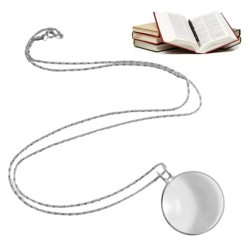 Magnifying Glass Pendant 5X Optical Magnifier With Chain Necklace Portable Pocket Magnifier Stylish Necklace Pendant
Magnifying Glass Pendant 5X Optical Magnifier With Chain Necklace Portable Pocket Magnifier Stylish Necklace Pendant