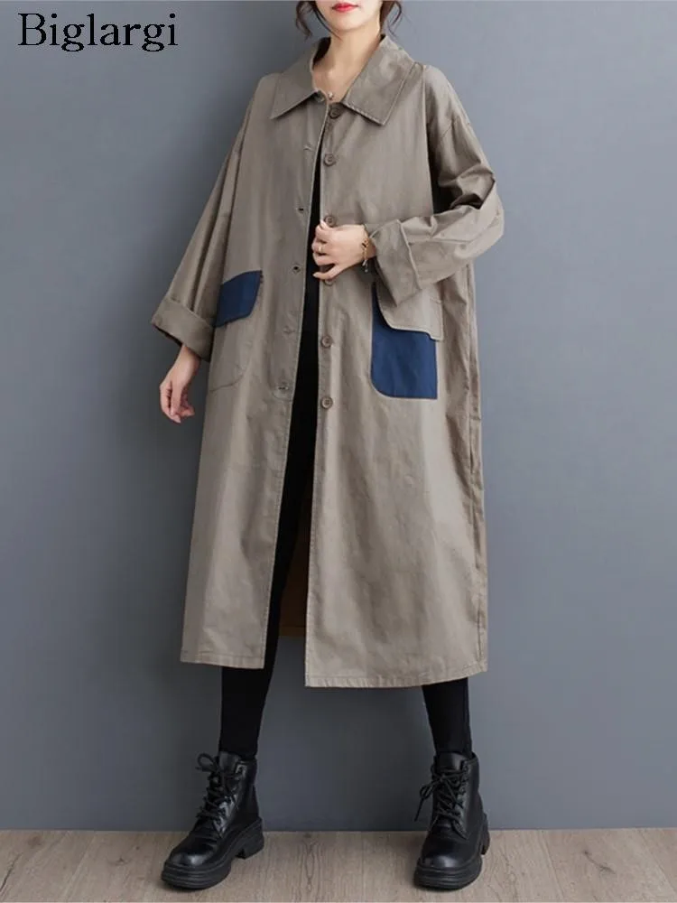 Autumn Midi Trench Coat Women Loose Modis Pleated Ladies Windbreak Jackets Coats Long Sleeve Casual Oversized Woman Trench Coats
Autumn Midi Trench Coat Women Loose Modis Pleated Ladies Windbreak Jackets Coats Long Sleeve Casual Oversized Woman Trench Coats