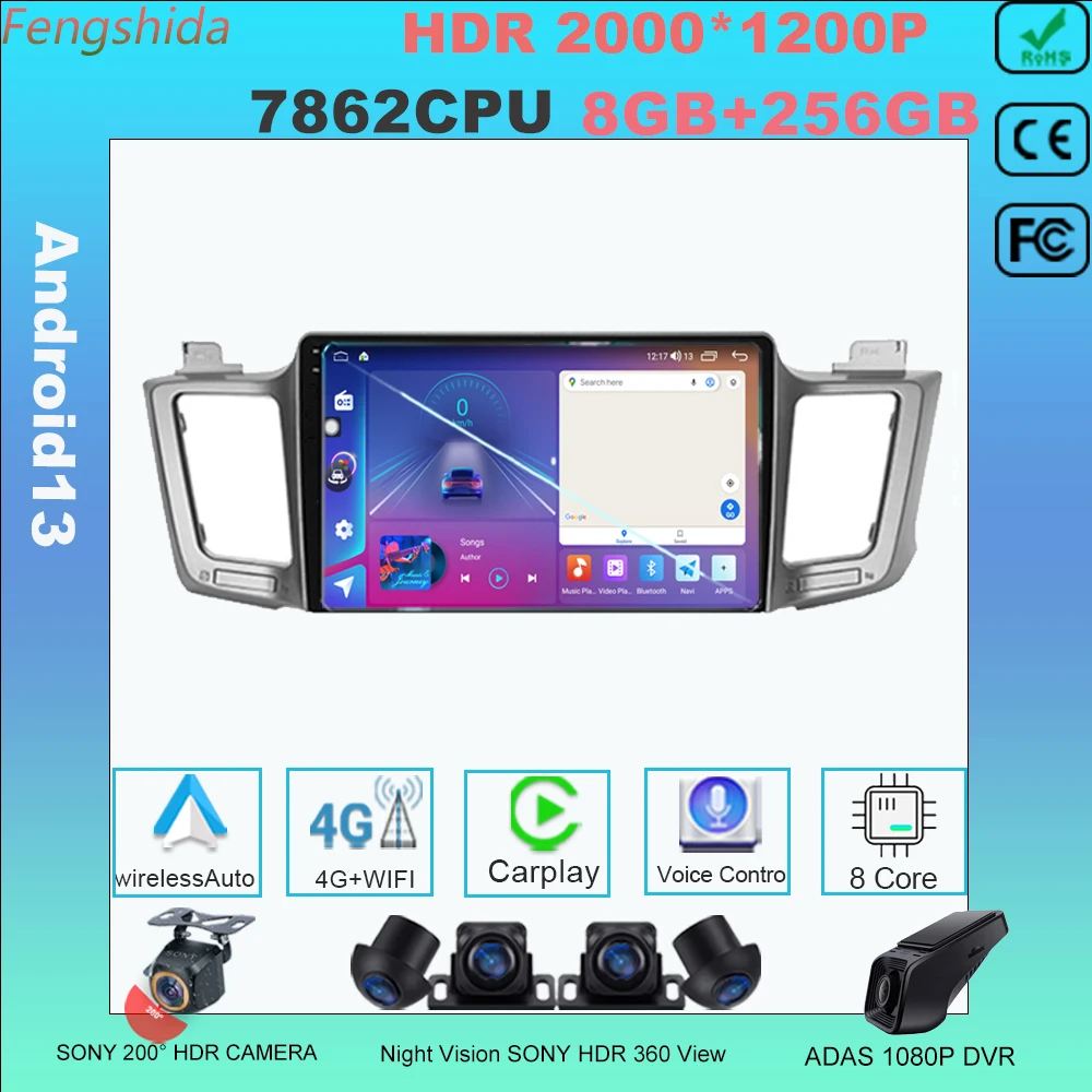 Android 13 For Toyota RAV4 XA40 5 XA50 2012-2018 Multimedia Car Monitor Autoradio GPS Vehicle 7862 High-performance CPU 2din DVD
Android 13 For Toyota RAV4 XA40 5 XA50 2012-2018 Multimedia Car Monitor Autoradio GPS Vehicle 7862 High-performance CPU 2din DVD