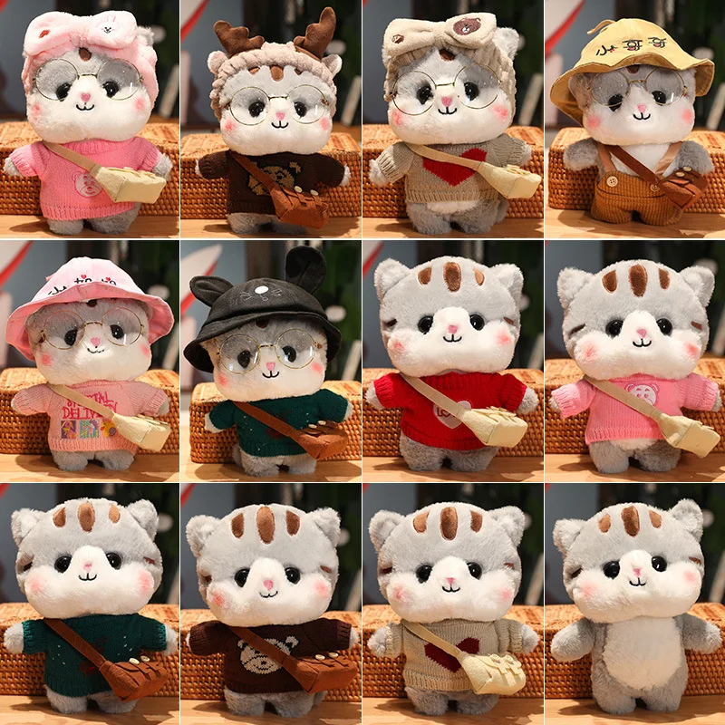 30cm Cute Cat Plush Toy Kawaii Stuffed Animals Kittey Wearing Sweater Hat Bag Glasses Plushies Doll Anime Soft Kids Babys Toys
30cm Cute Cat Plush Toy Kawaii Stuffed Animals Kittey Wearing Sweater Hat Bag Glasses Plushies Doll Anime Soft Kids Babys Toys