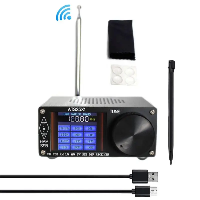 ATS25X1 Si4732 Full Band Radio Receiver FM LW MW SW SSB Receiver With 2.4 Inch Touch Screen Battery Powered Portable Receiver
ATS25X1 Si4732 Full Band Radio Receiver FM LW MW SW SSB Receiver With 2.4 Inch Touch Screen Battery Powered Portable Receiver