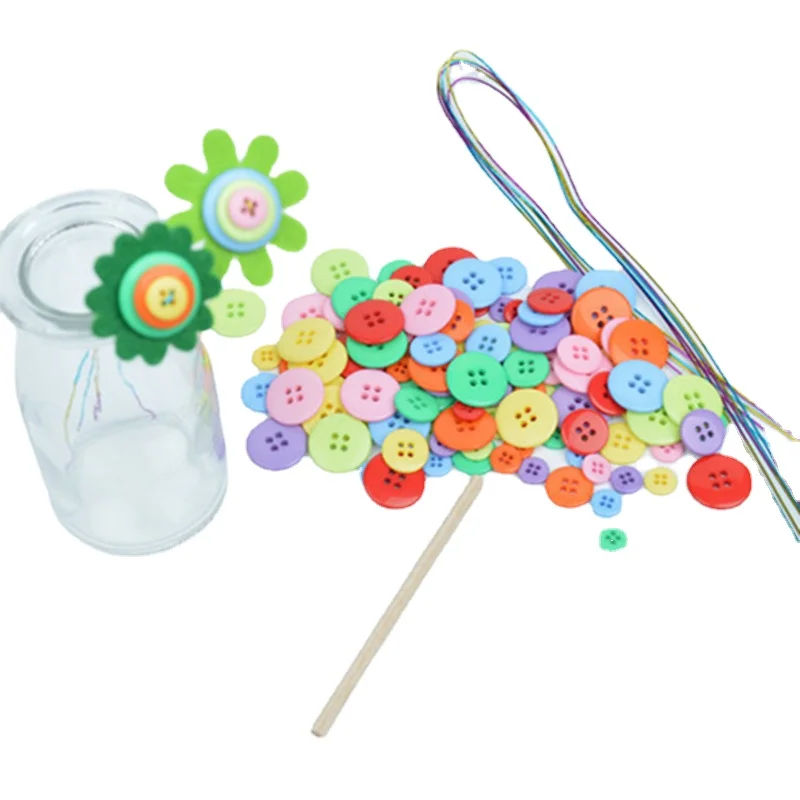 DIY button bouquet handmade flower child Handicrafts kindergarten manual course making Button flower bedroom decor accessories
DIY button bouquet handmade flower child Handicrafts kindergarten manual course making Button flower bedroom decor accessories