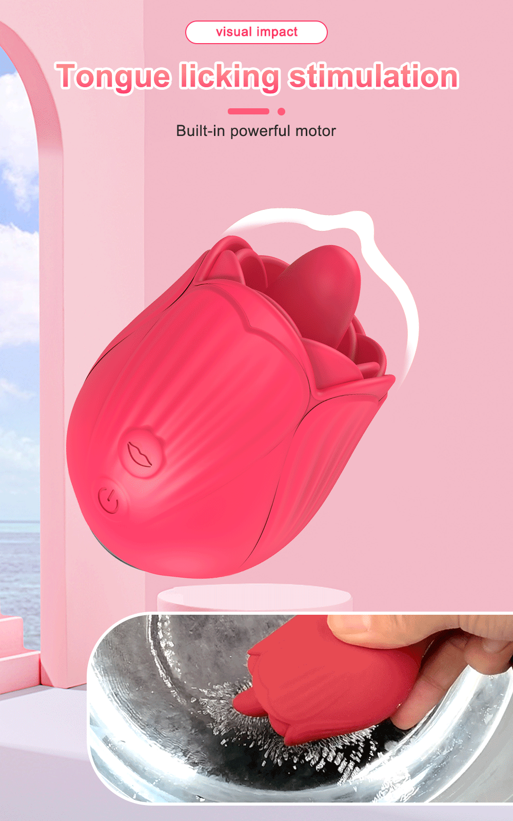 Powerful Rose Vibrator Female Clitoris Stimulator Tongue Oral Licking Female Masturbator Good Nipple Sex Toys for Women Adult 18 Powerful Rose Vibrator Female Clitoris Stimulator Tongue Oral Licking Female Masturbator Good Nipple Sex Toys for Women Adult 18