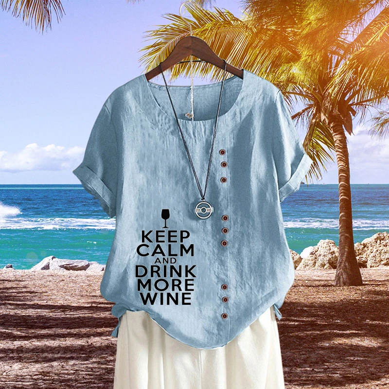 Summer Pullover O Neck Printed Short Sleeve Women's Clothing English Words Printed Cotton Linen Lady's Casual Loose T Shirt Top
Summer Pullover O Neck Printed Short Sleeve Women's Clothing English Words Printed Cotton Linen Lady's Casual Loose T Shirt Top