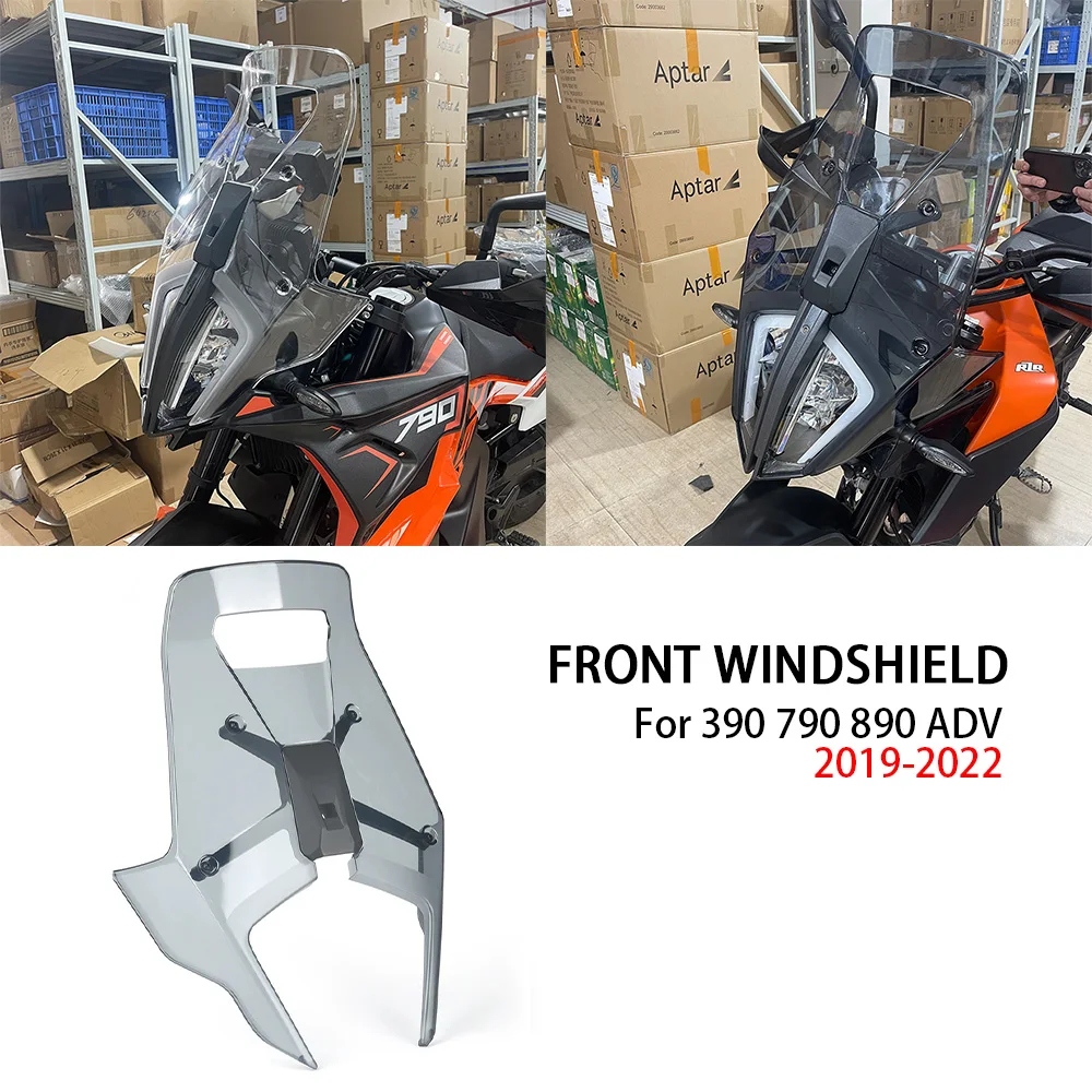 

Motorcycle Acrylic Rally Windshield Wind Deflector Screen Shield Windscreen Visor For 390 790 890 ADV Adventure 2019-2022 2020