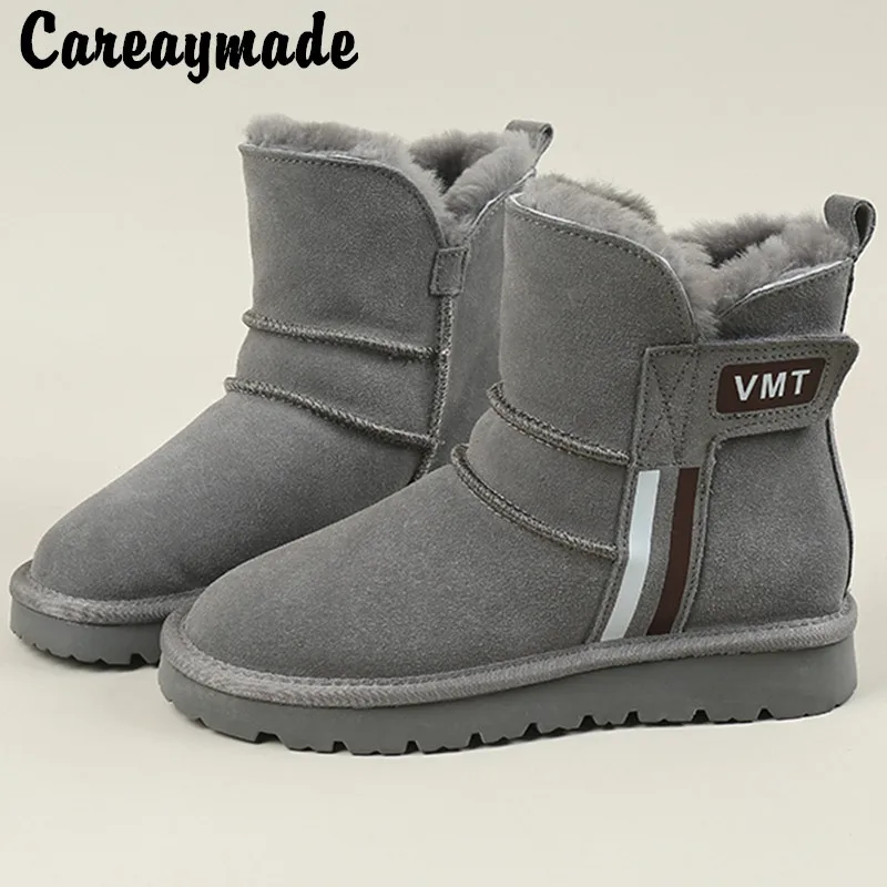 Careaymade-Genuine Leather short boots winter Female Snow boots women's plush thickened wool warm antiskid cotton boots
Careaymade-Genuine Leather short boots winter Female Snow boots women's plush thickened wool warm antiskid cotton boots