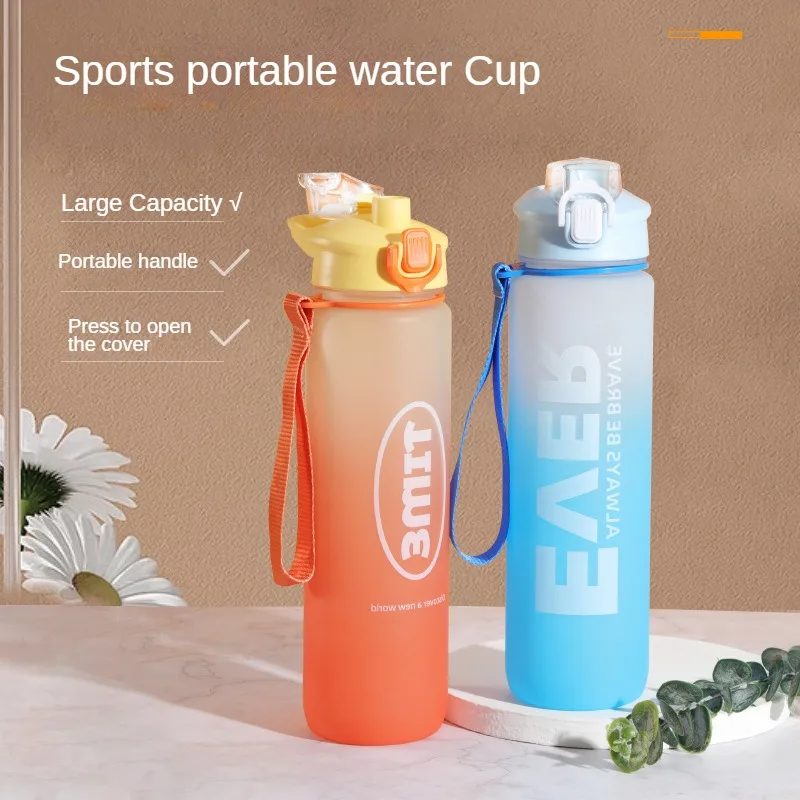 1 Liter Large Capacity Sports Water Bottle Leak Proof Colorful Plastic Cup Drinking Outdoor Travel Portable Gym Fitness Jugs
1 Liter Large Capacity Sports Water Bottle Leak Proof Colorful Plastic Cup Drinking Outdoor Travel Portable Gym Fitness Jugs
