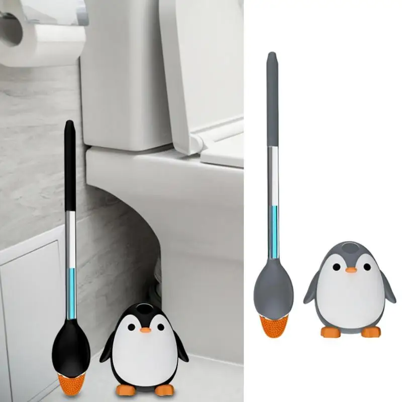 Penguin Cleaning Toilet Brush Wall-mounted Curved Brush Head With Silicone Bristles Cleaning Sinks Bathtubs Bathroom Accessories 
Penguin Cleaning Toilet Brush Wall-mounted Curved Brush Head With Silicone Bristles Cleaning Sinks Bathtubs Bathroom Accessories