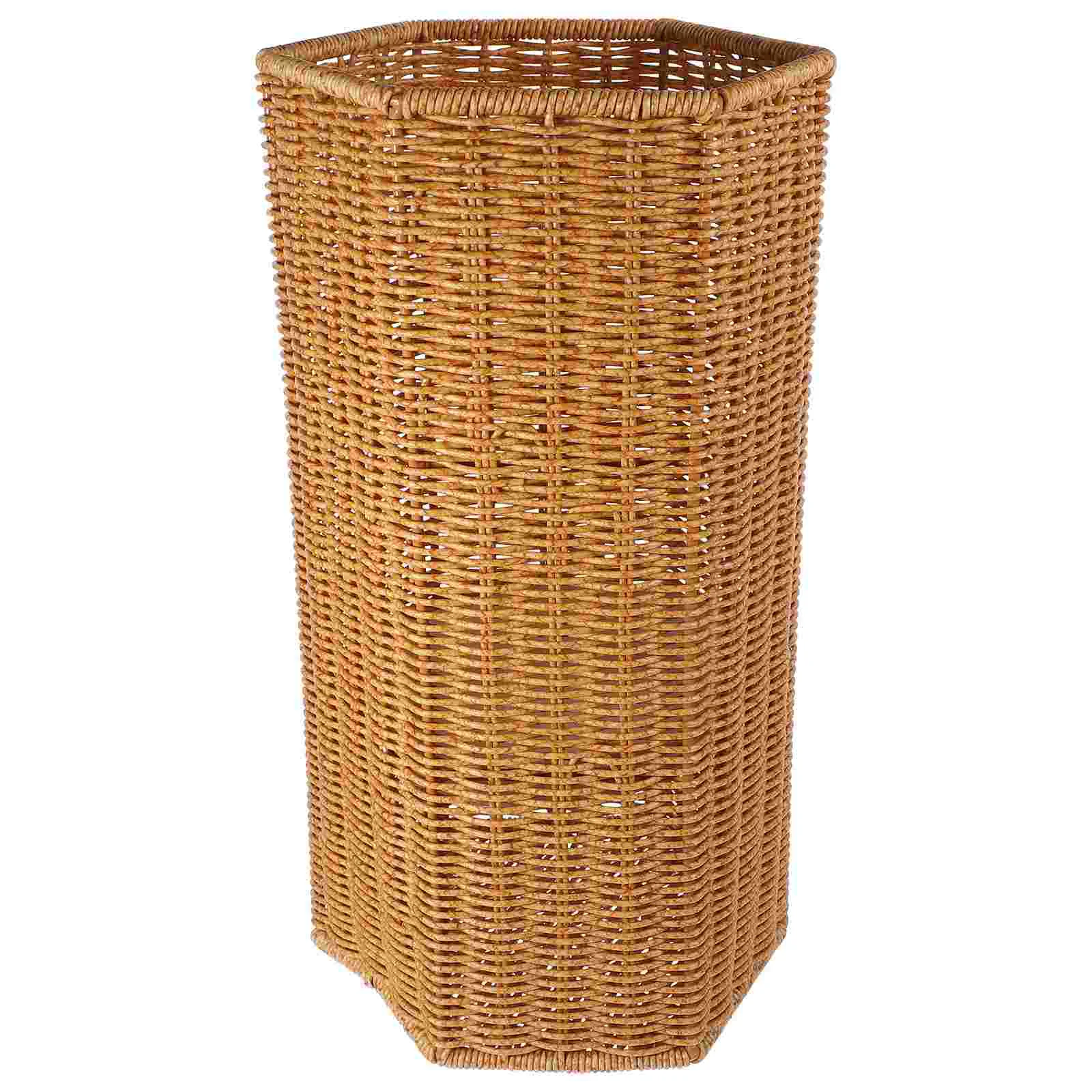 

Artificial Rattan Umbrella Stand Plastic Umbrella Storage Stand Umbrella Holder for Entryway