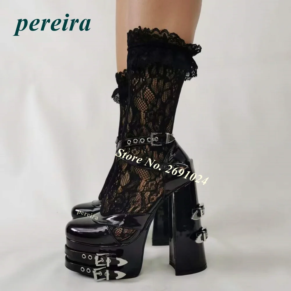 Chunky Heel Cross Strap Women Sandals Buckle Platform Black Sandals 2023 New Arrival Patent Leather Round Toe Summer Big Size 46
Chunky Heel Cross Strap Women Sandals Buckle Platform Black Sandals 2023 New Arrival Patent Leather Round Toe Summer Big Size 46