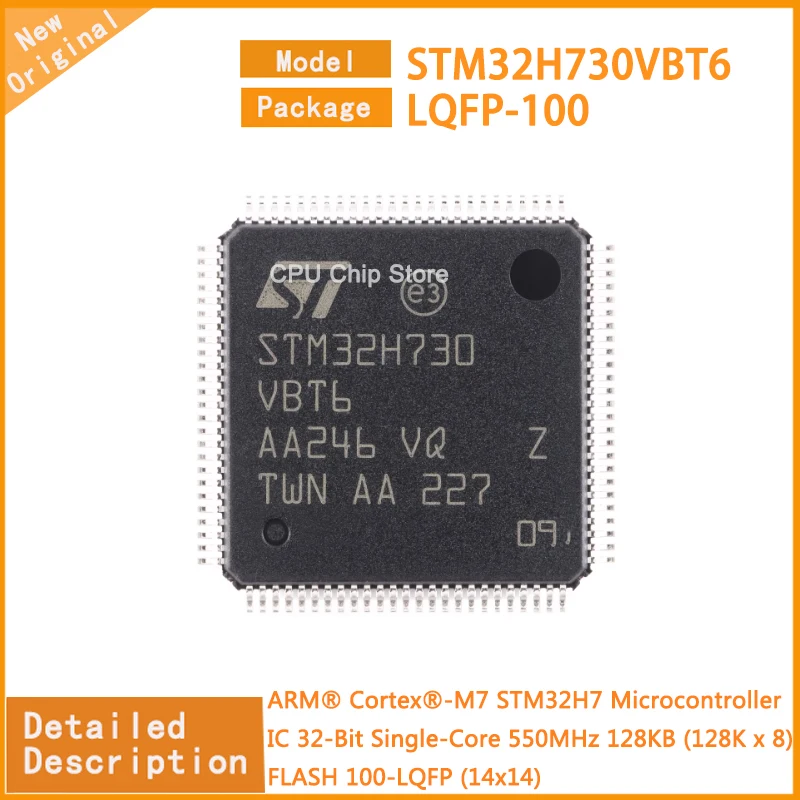 

Микроконтроллер STM32H730VBT6 STM32H730, микроконтроллер, 32 бита, 550 мгц, 128 Кб (K x 8), флэш 100-LQFP, оригинал, 5 шт./партия