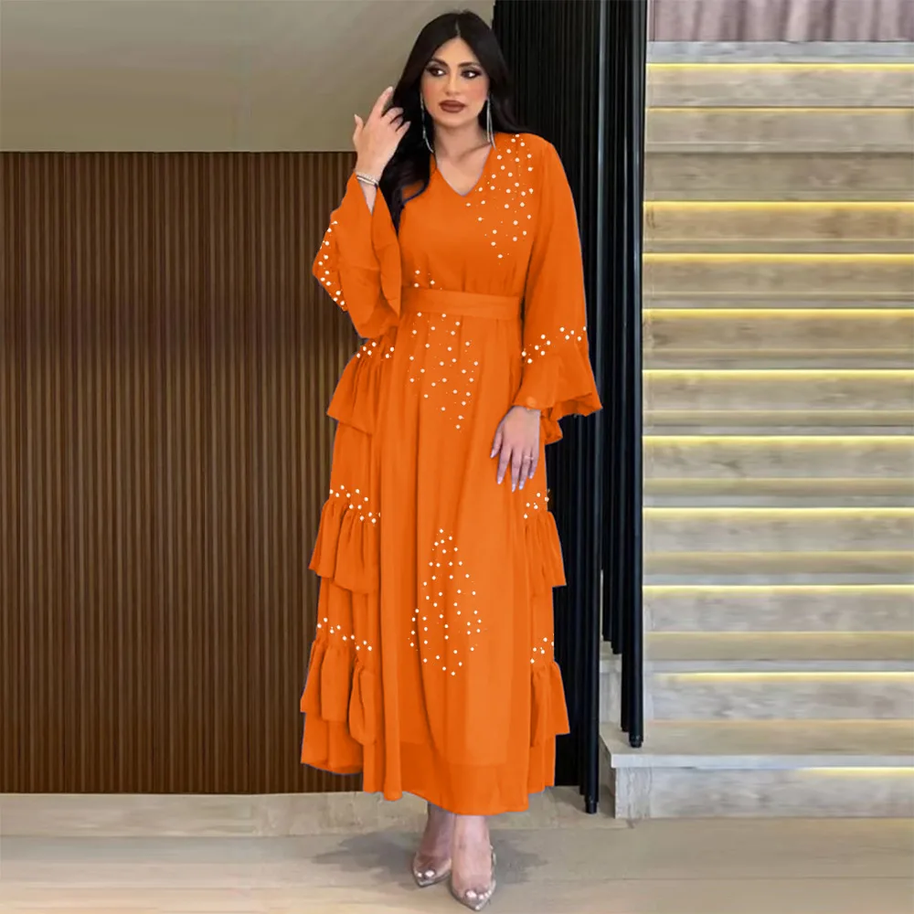 Diamonds for Abayas Women Muslim Elegant Chiffon Summer Dress Turkey Dubai Arab Kaftan Party Gowns Eid Mubarak Moroccan Jalabiya
Diamonds for Abayas Women Muslim Elegant Chiffon Summer Dress Turkey Dubai Arab Kaftan Party Gowns Eid Mubarak Moroccan Jalabiya