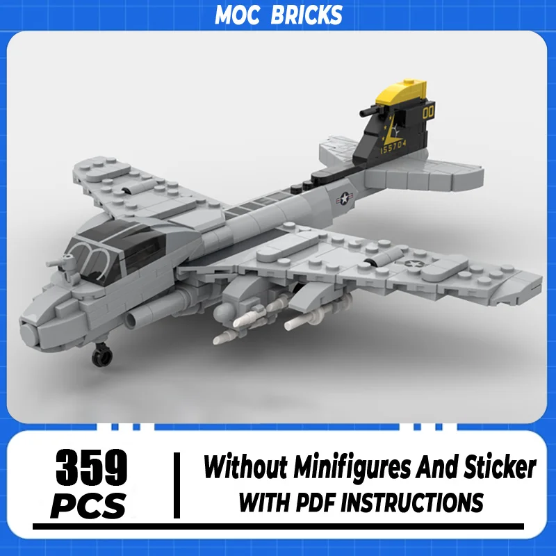 Moc Building Blocks Military Series 1:72 Scale A-6E Intruder Model Technology Aircraft Bricks DIY Assembly Fighter Toy
Moc Building Blocks Military Series 1:72 Scale A-6E Intruder Model Technology Aircraft Bricks DIY Assembly Fighter Toy