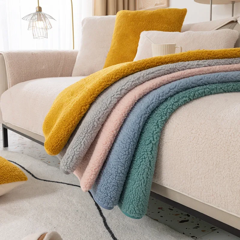 Multi size Solid Color Winter Lamb Velvet Sofa Towel Plush Soft Smooth Sofa Covers for Living Room Anti-slip Couch Cover L-shape
Multi size Solid Color Winter Lamb Velvet Sofa Towel Plush Soft Smooth Sofa Covers for Living Room Anti-slip Couch Cover L-shape