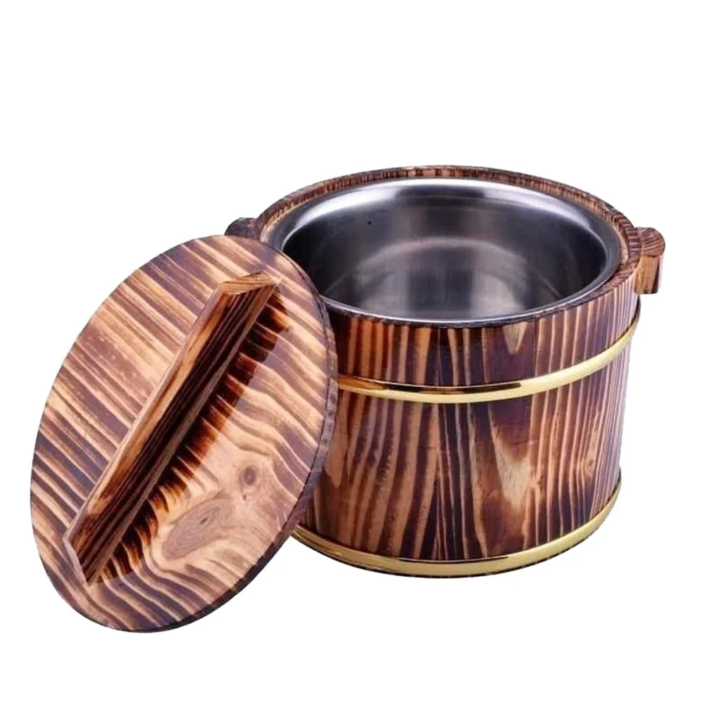 Cask Rice Unique Meat Bucket Household Barrel Wooden Practical Tofu Bowl Stainless Steel Soup
Cask Rice Unique Meat Bucket Household Barrel Wooden Practical Tofu Bowl Stainless Steel Soup