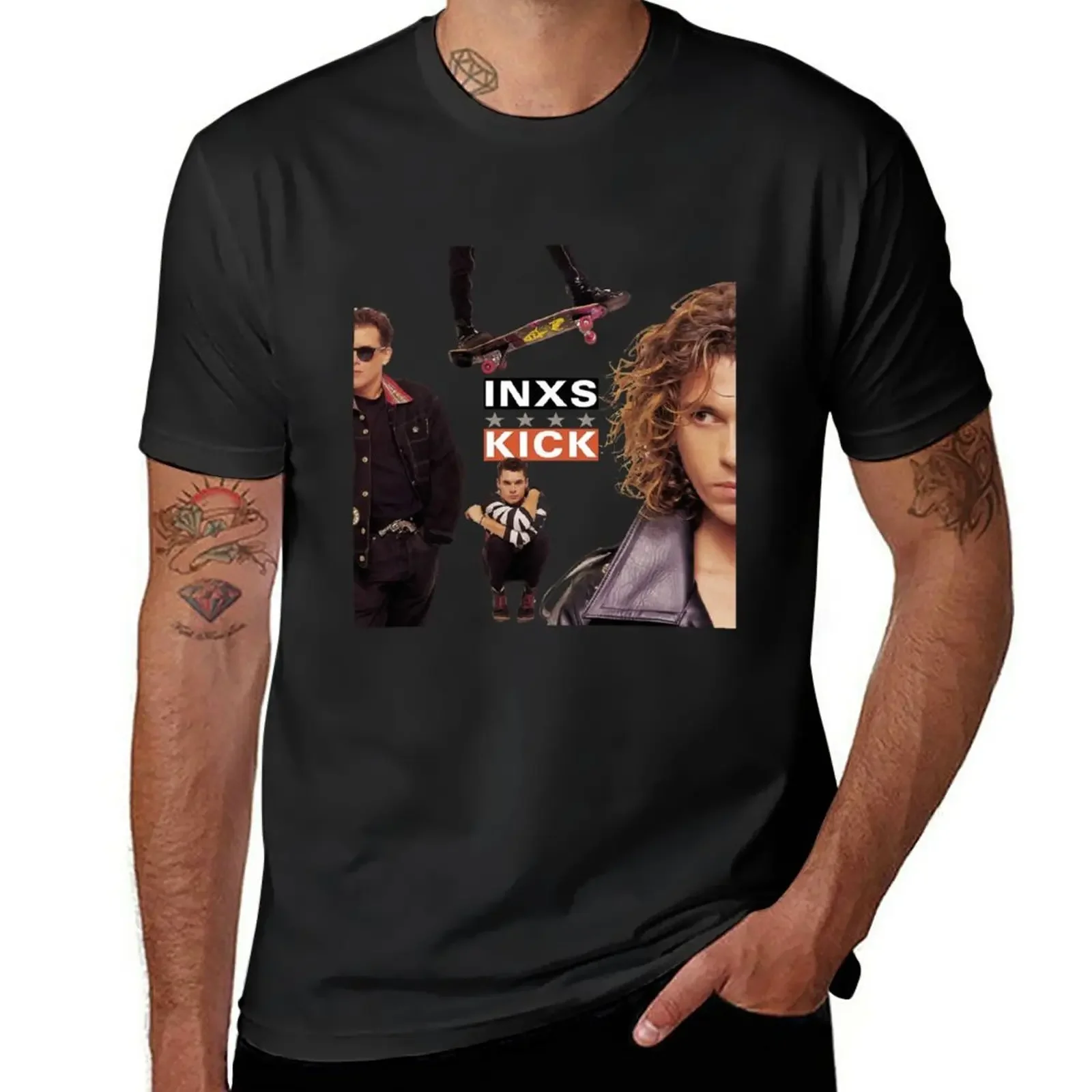 

INXS Kick 34 T-Shirt oversized vintage Aesthetic clothing boys animal print t shirts for men