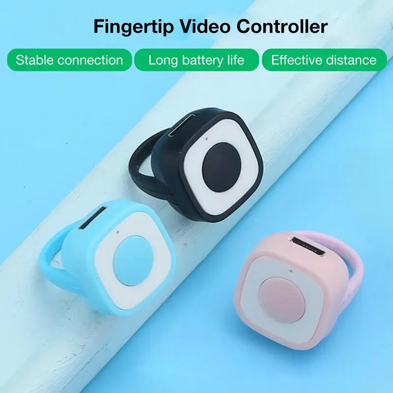 

Fingertip Wireless Remote Control Shutter Phone Camera Remote IOS Hands-free Photos And Videos Making Selfie Button