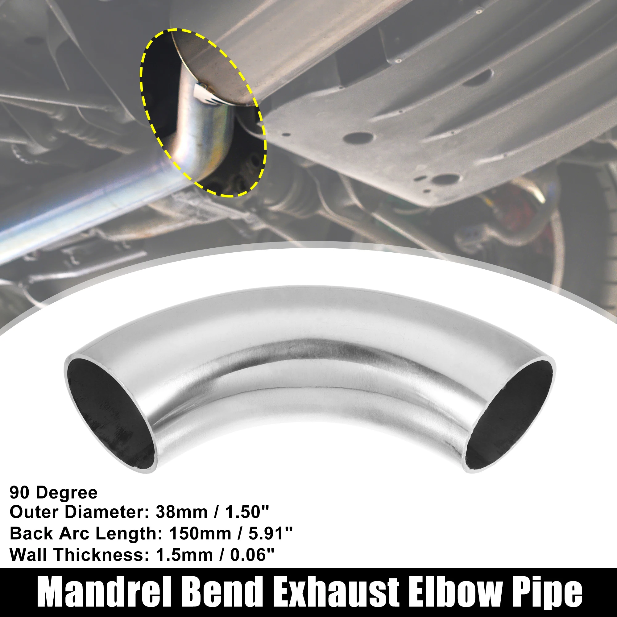 Uxcell OD 32 38 45 48 60 63 80mm 90 Degree Bend Tube 1-2mm Thickness Stainless Steel Mandrel Bend Exhaust Elbow Pipe for Car
Uxcell OD 32 38 45 48 60 63 80mm 90 Degree Bend Tube 1-2mm Thickness Stainless Steel Mandrel Bend Exhaust Elbow Pipe for Car