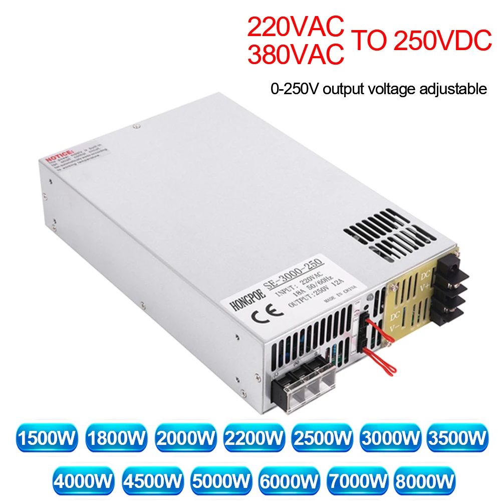 0-250V Adjustable Power Supply 250V 0-5V Analog Signal PLC PMW Control Output Voltage or Current ON/OFF 110V 220V to 250VDC
0-250V Adjustable Power Supply 250V 0-5V Analog Signal PLC PMW Control Output Voltage or Current ON/OFF 110V 220V to 250VDC