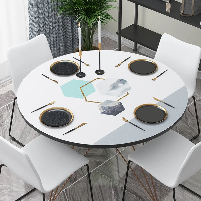 Nordic style PVC table cloth waterproof and oil proof leather table cloth plastic round simple hotel leather table mat
Nordic style PVC table cloth waterproof and oil proof leather table cloth plastic round simple hotel leather table mat