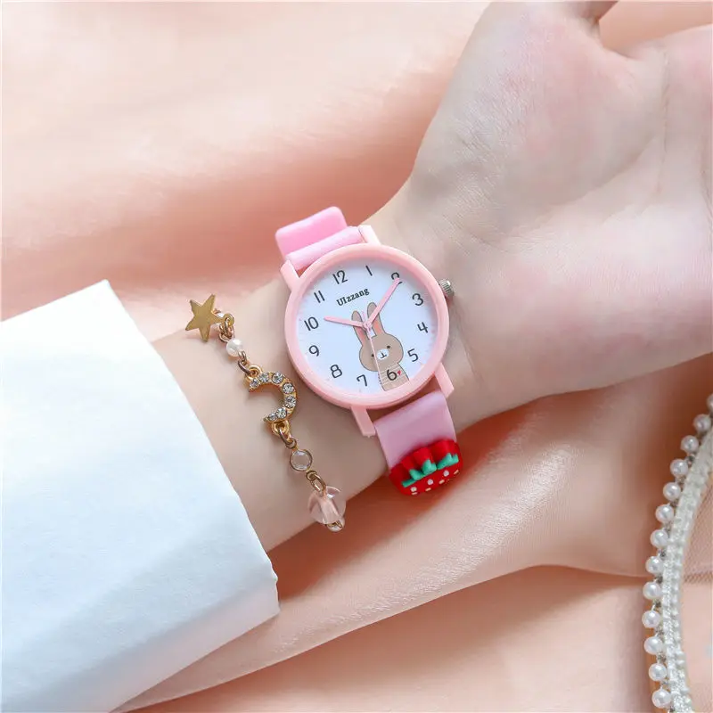 College Style Simple Cute Children Girls Primary School Students Rabbit Cartoon Jelly Watch Fashion Quartz Watch Bracelet Set
College Style Simple Cute Children Girls Primary School Students Rabbit Cartoon Jelly Watch Fashion Quartz Watch Bracelet Set