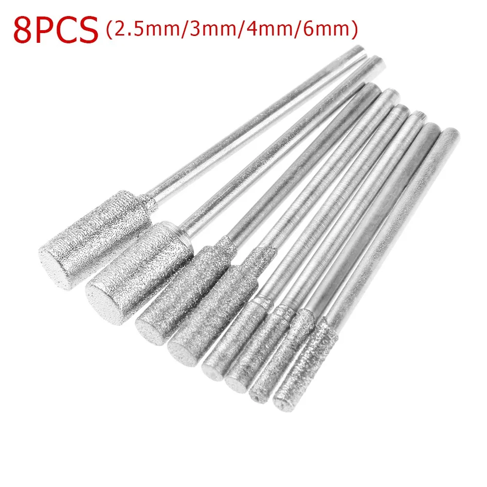 8Pcs Diamond Cutting Grinding Head Mounted Points Bit 2.35mm Shank Jade Stone Carving Polishing Rotary Tool Fast Shipping
8Pcs Diamond Cutting Grinding Head Mounted Points Bit 2.35mm Shank Jade Stone Carving Polishing Rotary Tool Fast Shipping