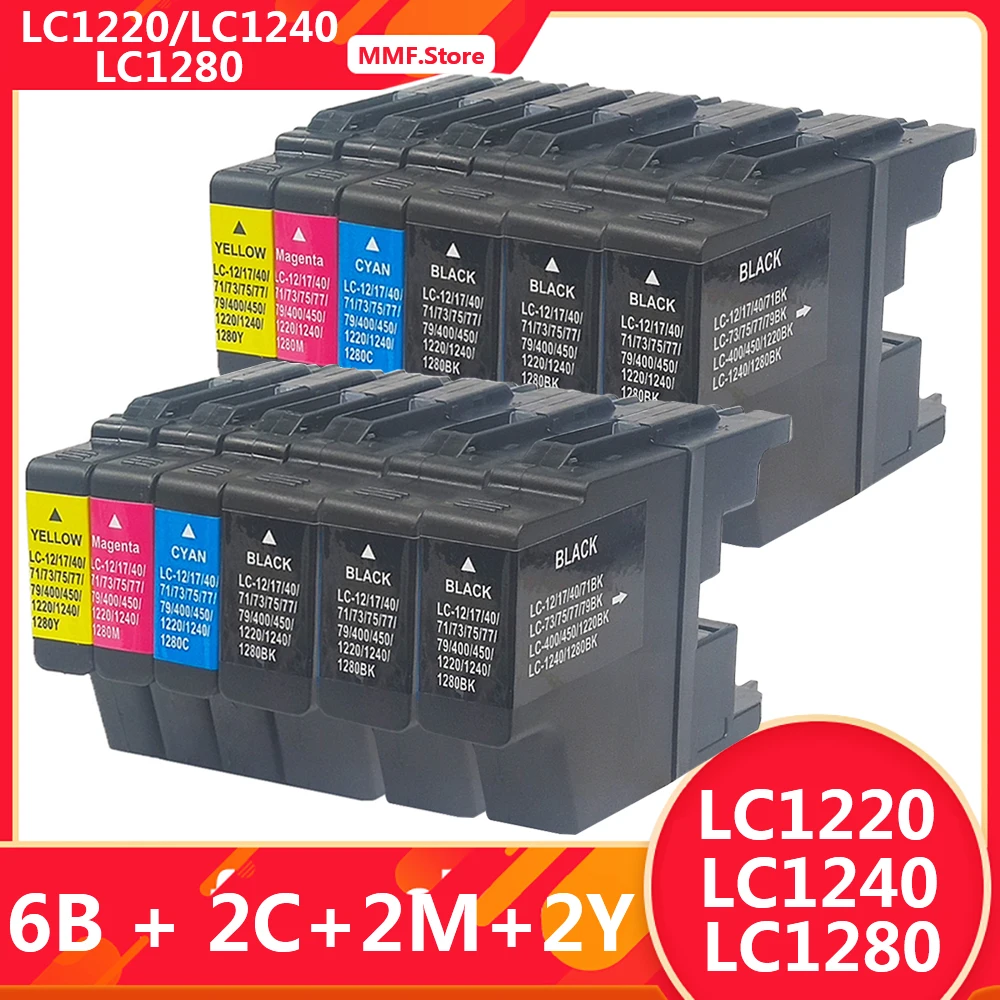 12x Compatible For Brother LC1280XL For Brother C1240XL LC1220 MFC-J280W J425W MFC-J5910DW MFC-J6510DW MFC-J6710DW MFC-J6910DW
12x Compatible For Brother LC1280XL For Brother C1240XL LC1220 MFC-J280W J425W MFC-J5910DW MFC-J6510DW MFC-J6710DW MFC-J6910DW