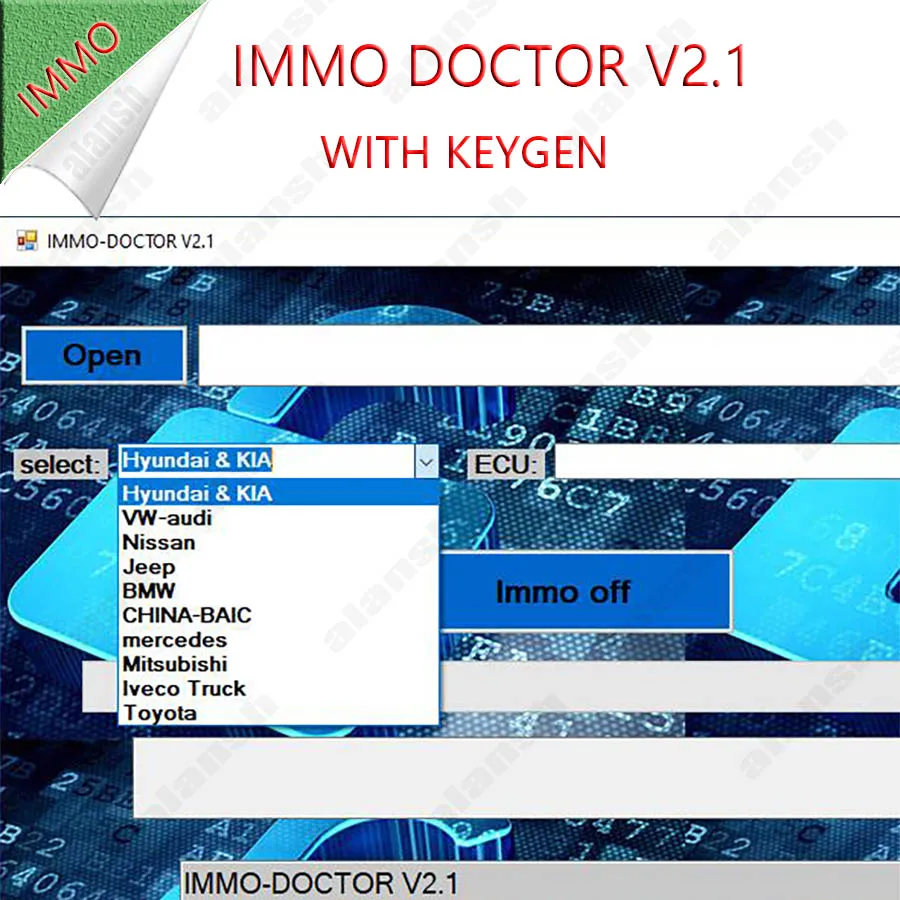 2023 IMMO DOCTOR V2.1 MULTI BRAND Immo Off Immo удалить программное обеспечение для ME17 MH72 MH83 MH82 MEG17 MED17 EDC17
2023 IMMO DOCTOR V2.1 MULTI BRAND Immo Off Immo удалить программное обеспечение для ME17 MH72 MH83 MH82 MEG17 MED17 EDC17