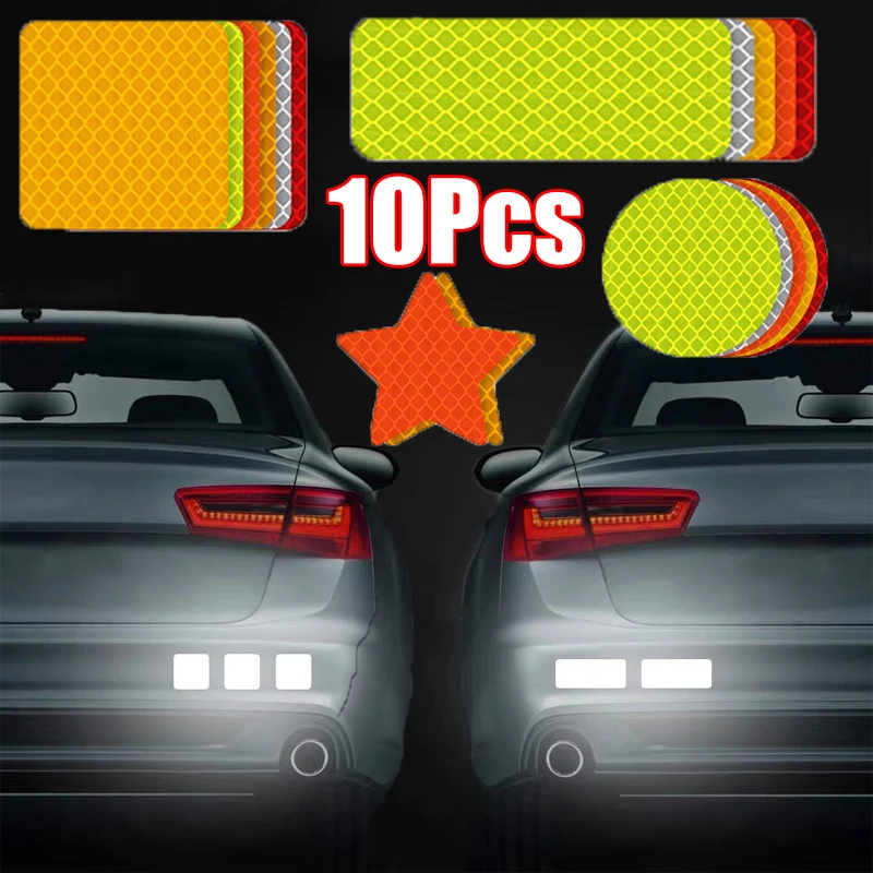 

10 шт./набор, светоотражающие наклейки на бампер автомобиля