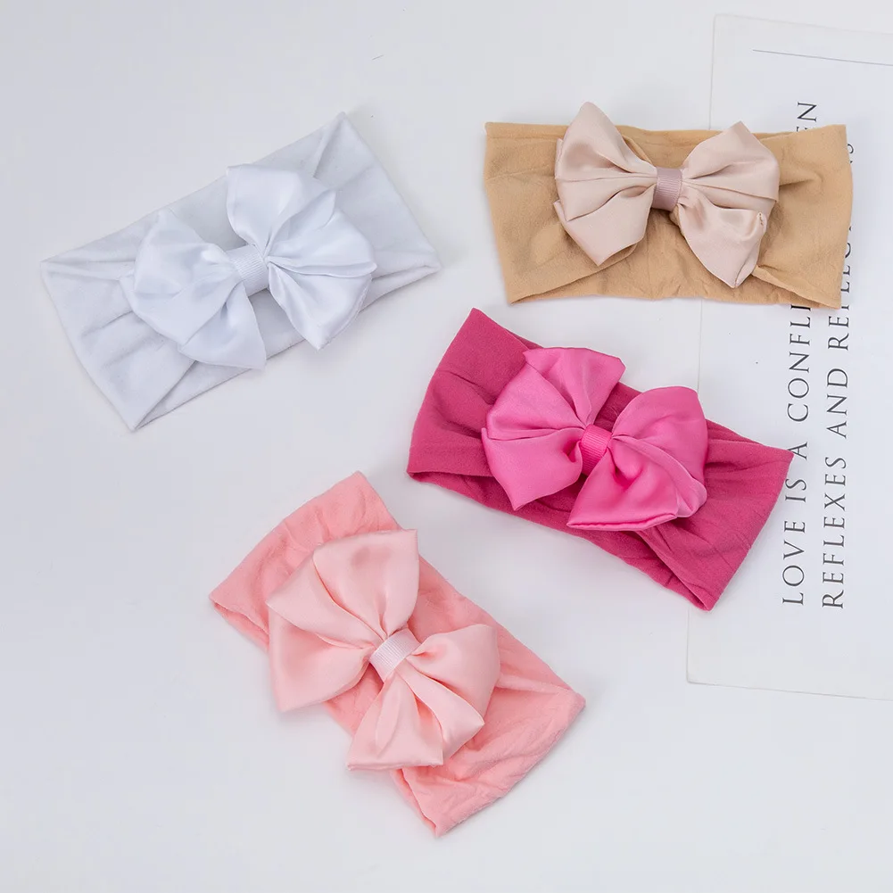 Satin Bow Nylon Turban Headband for Baby Girls Hair Accessories Top Bowknot Child Headwrap Hairband Newborn Cute Nylon Bandeau
Satin Bow Nylon Turban Headband for Baby Girls Hair Accessories Top Bowknot Child Headwrap Hairband Newborn Cute Nylon Bandeau