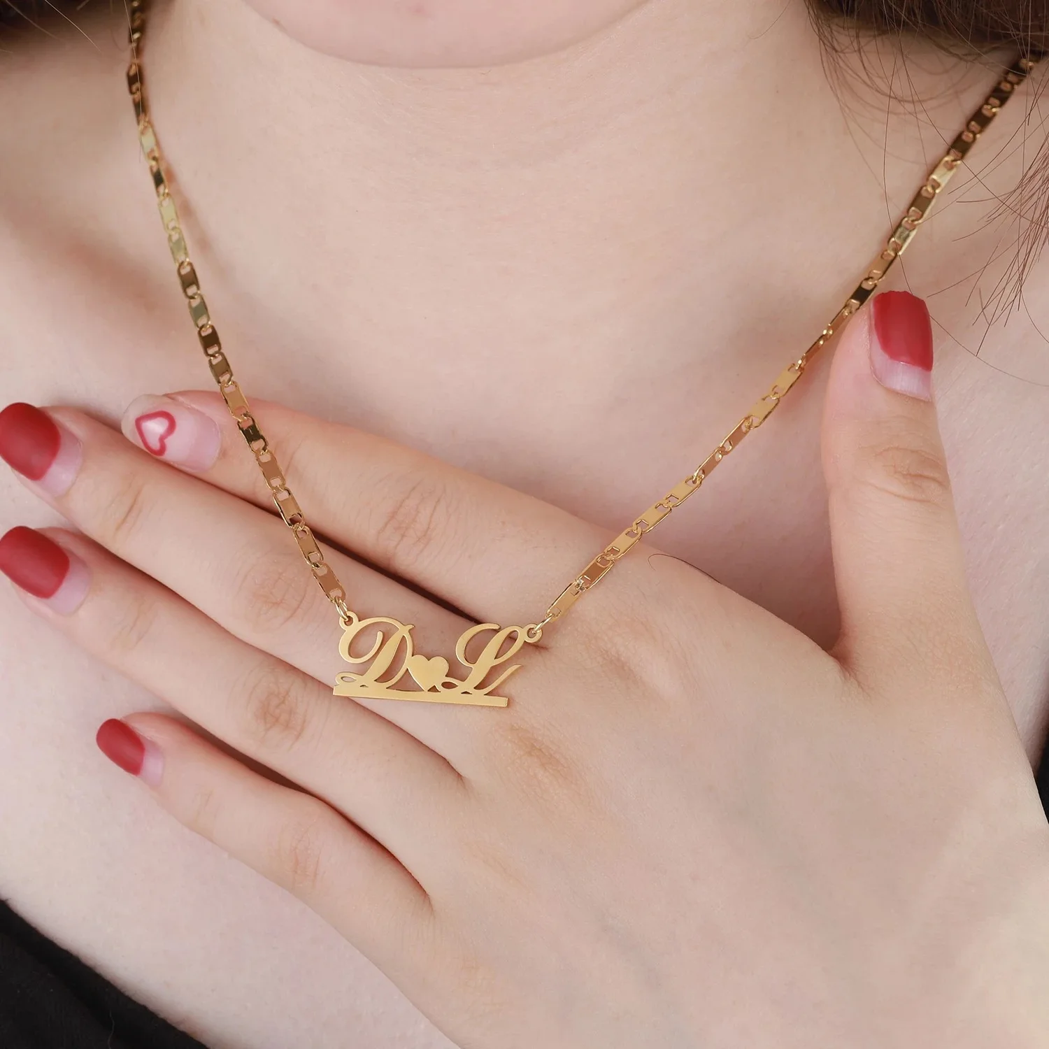 

Цепочка с подвеской для влюбленных, изысканное ожерелье из нержавеющей стали с надписью «сделай сам», подарок на день Святого Валентина