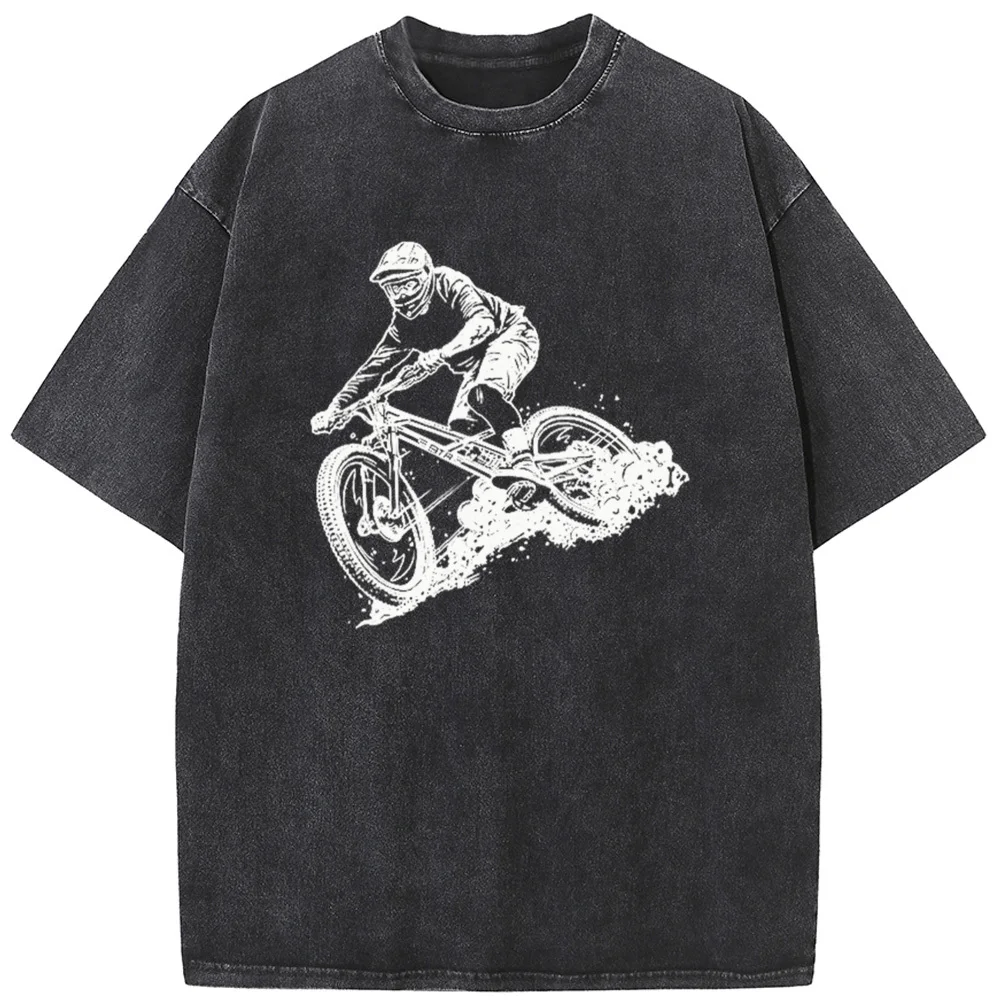 Bicycle Riding Printed Men's T-Shirt 230g Cotton O-Neck Washed T-Shirt Novelty Casual Loose Bleach T shirt
Bicycle Riding Printed Men's T-Shirt 230g Cotton O-Neck Washed T-Shirt Novelty Casual Loose Bleach T shirt