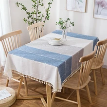 Cotton Tablecloths, Waterproof Table Covers Simple Stripe Plaid Style Blue White Grey Dining Table Coffee Table Deco
Cotton Tablecloths, Waterproof Table Covers Simple Stripe Plaid Style Blue White Grey Dining Table Coffee Table Deco