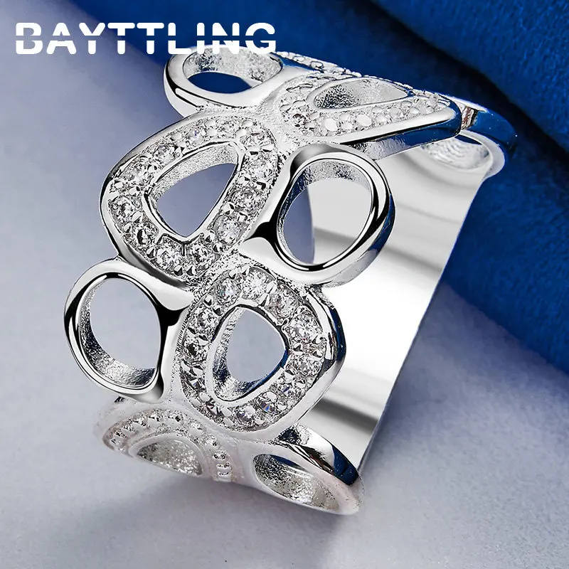 New S925 Sterling Silver Ring 7/8/9/10# Luxury Zircon Ring For Men Women Fashion Wedding Charm Gifts Jewelry Accessories
New S925 Sterling Silver Ring 7/8/9/10# Luxury Zircon Ring For Men Women Fashion Wedding Charm Gifts Jewelry Accessories