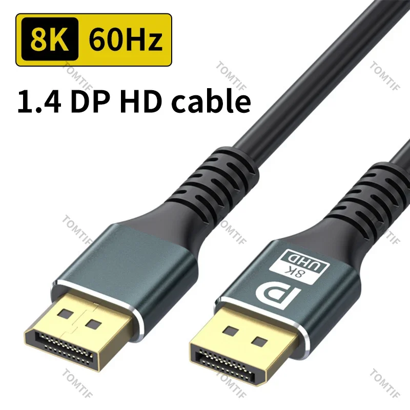

DisplayPort Cable 1.4 1m 2m 1.5m 8K@60Hz 4K@144Hz 8K Dp Cable 3m 5m 32.4Gbps HDR for PC Laptop TV Audio Video Cable Display Port