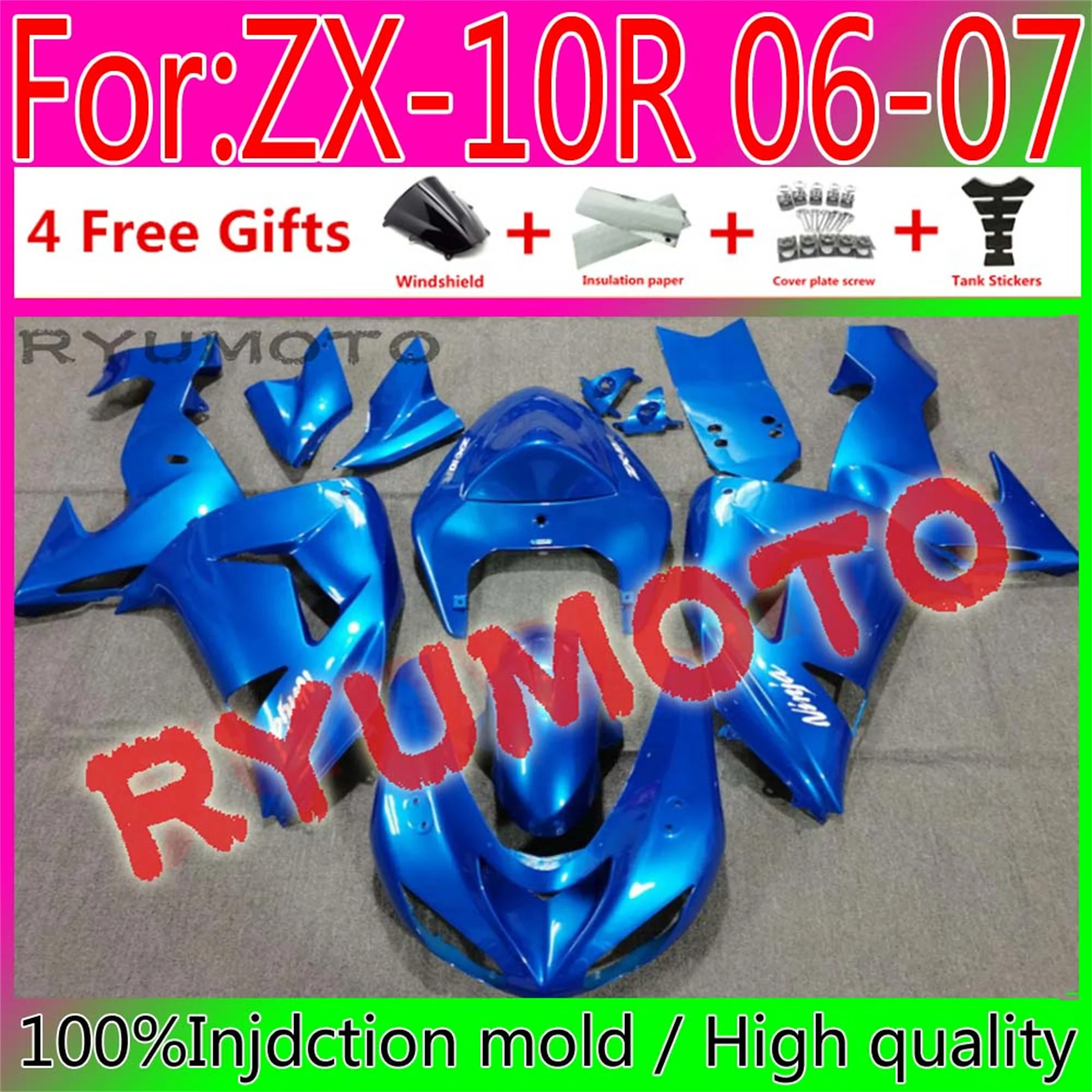 NEW Motorcycle ABS Injection mold 100% bodywork fairings for KAWASAKI ZX10R 06 07 ZX-10R ZX10 2006 2007 fairing
NEW Motorcycle ABS Injection mold 100% bodywork fairings for KAWASAKI ZX10R 06 07 ZX-10R ZX10 2006 2007 fairing