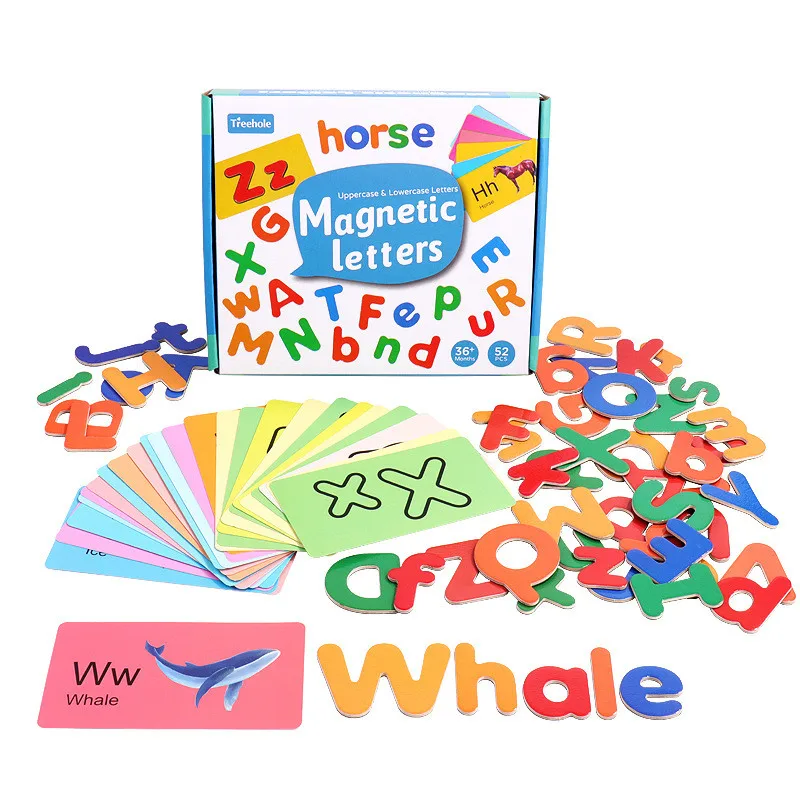 

Children Puzzle Montessori Wooden Toys 26 English Alphabet Spelling Word Games Language Learning Teaching Aids Educational Toys