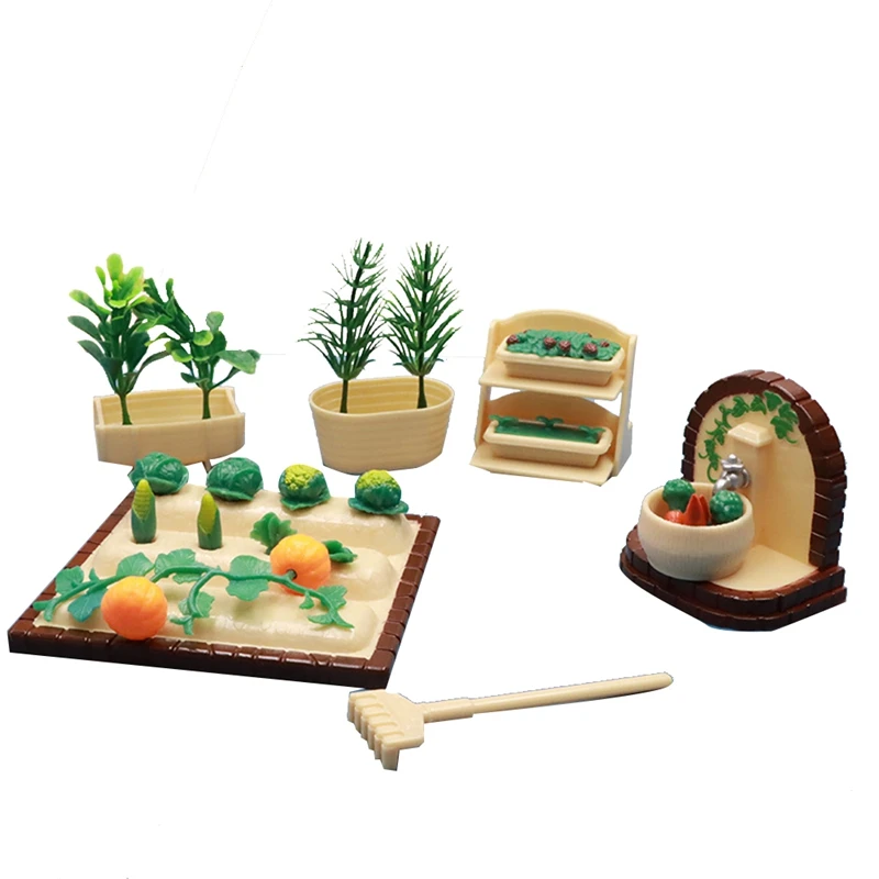 

2023 Hot-Mini Radish Vegetables Farm Set Micro-Landscape Decoration Dollhouse Children Play House Toys