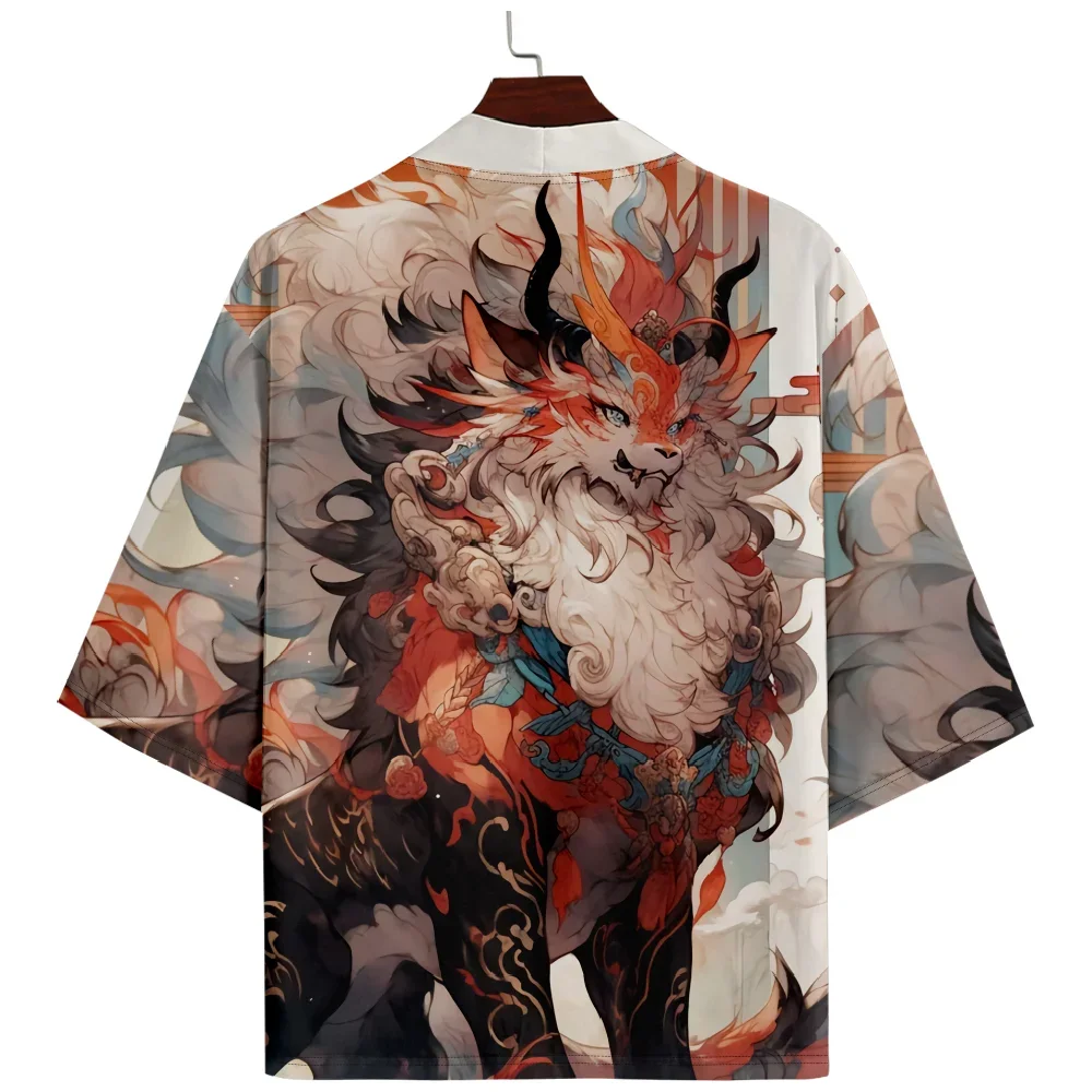 

Cardigan Yukata Shirt Japanese Samurai Haori 2024 Print Traditional Kimono Men Women Cosplay Plus Size 4XL 5XL 6XL