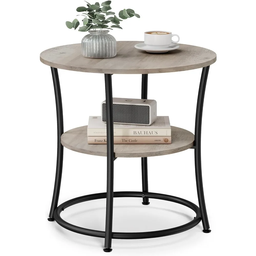 Side Table, Round End Table with 2 Shelves for Living Room, Bedroom, Nightstand with Steel Frame for Small Spaces
Side Table, Round End Table with 2 Shelves for Living Room, Bedroom, Nightstand with Steel Frame for Small Spaces