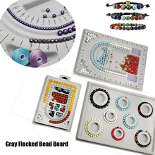 Gray Flocked Bead Board For DIY Bracelet Necklace Beading Jewelry Making Organizer Tray Design Craft Measuring Tool Accessories 
Gray Flocked Bead Board For DIY Bracelet Necklace Beading Jewelry Making Organizer Tray Design Craft Measuring Tool Accessories